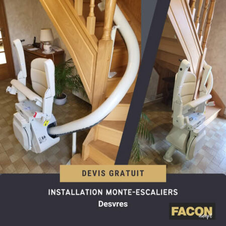 Installation d'un monte-escalier courbe à Desvres