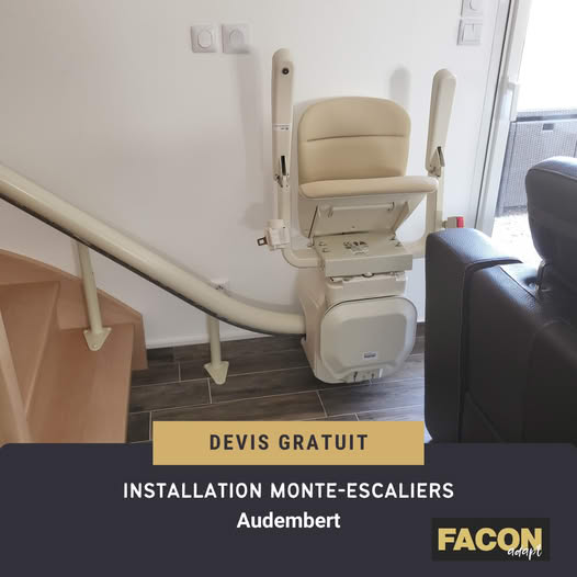 Installation d'un monte-escaliers, modèle Van Gogh à Audembert - Photo 1