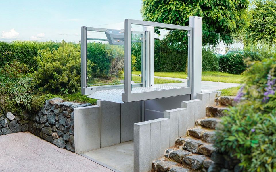 Plateforme élévatrice verticale extérieure Unaporte